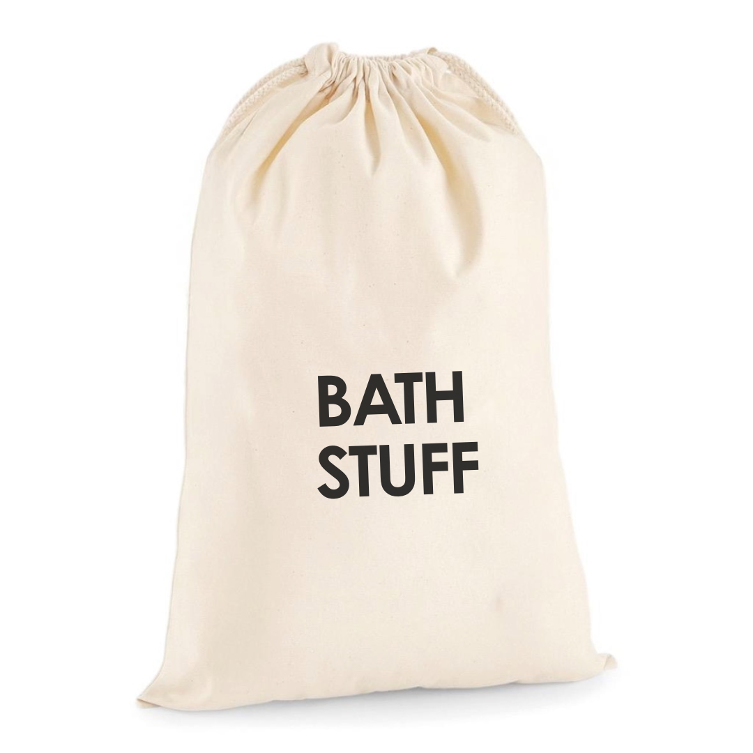 BATH STUFF DRAWSTRING BAG