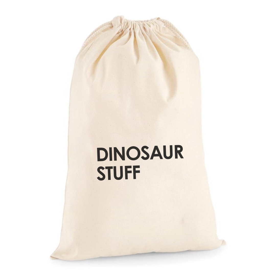 DINOSAUR STUFF DRAWSTRING BAG