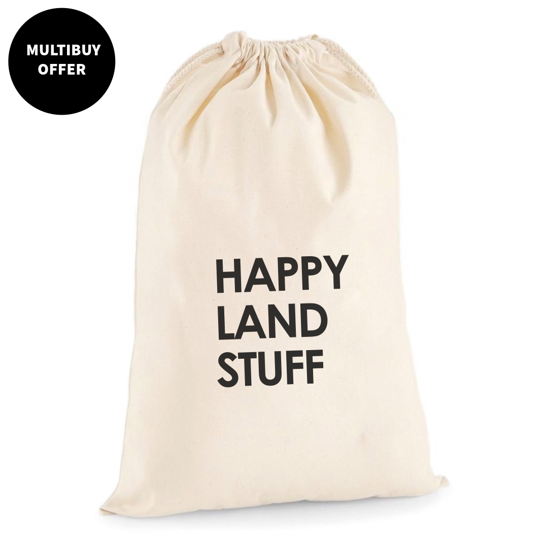 HAPPYLAND STUFF DRAWSTRING BAG