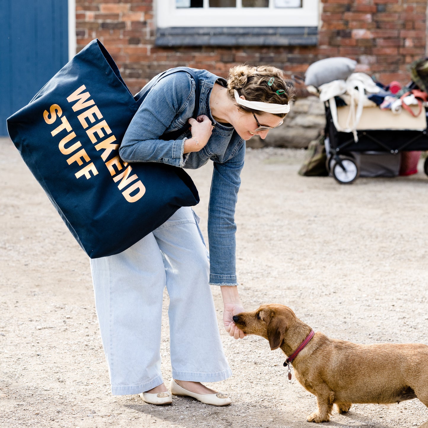 PERSONALISED NAVY EXTRA LARGE TOTE BAG