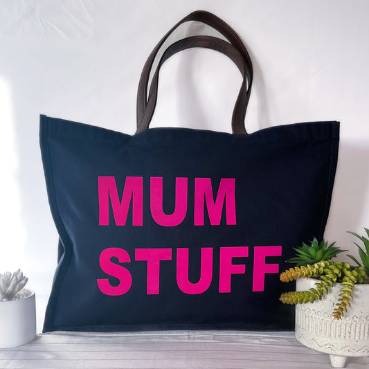 PERSONALISED NAVY ZIP TOTE