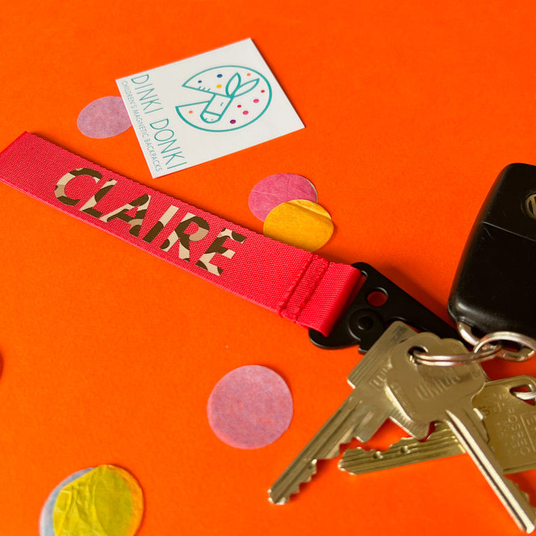 PERSONALISED WRISTLET KEY RING